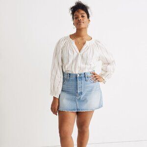 Madewell Rigid Denim Relaxed Mini Skirt in Northdale Wash 27